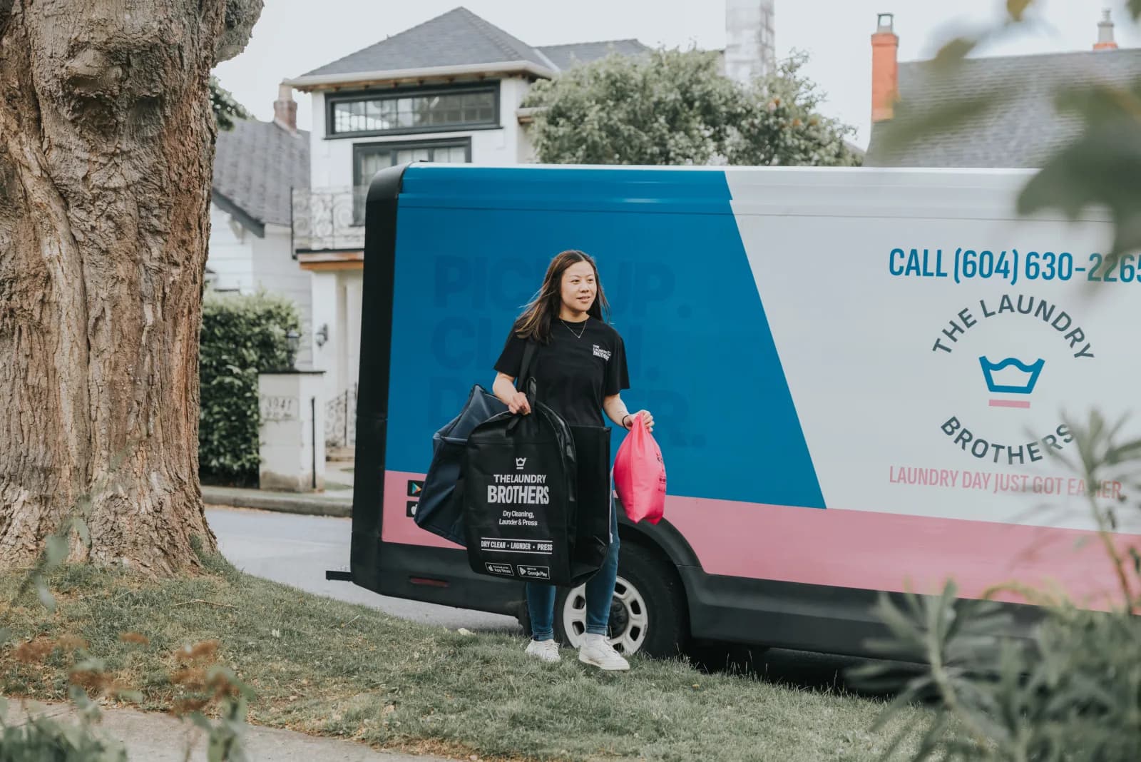 The Laundry Brothers picking up in North Vancouver.